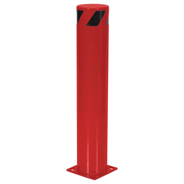 Vestil STEEL PIPE SAFETY BOLLARD 36"X6.5" RED BOL-36-6.5-RED